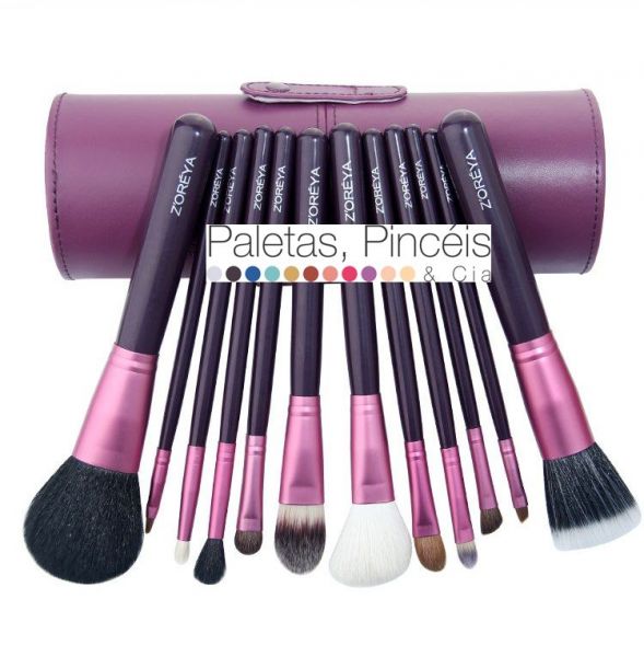 Kit de 12 pinceis - Zoréya - ROXO