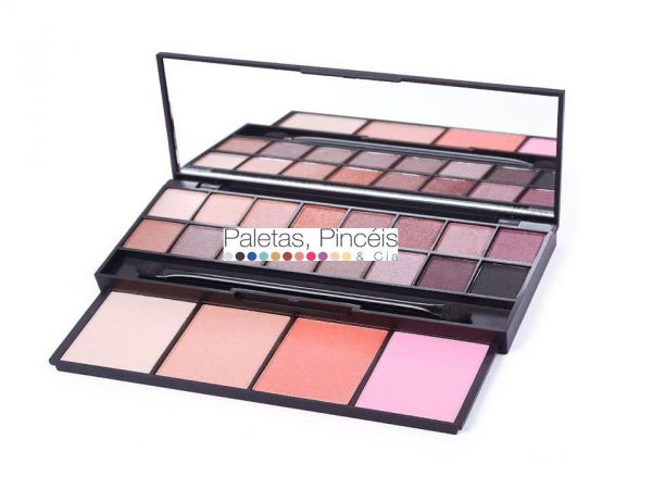 Paleta neutras 20 sombras e blush