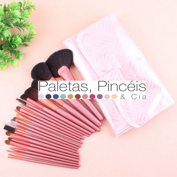 KIT DE 20 PINCEIS ROSA