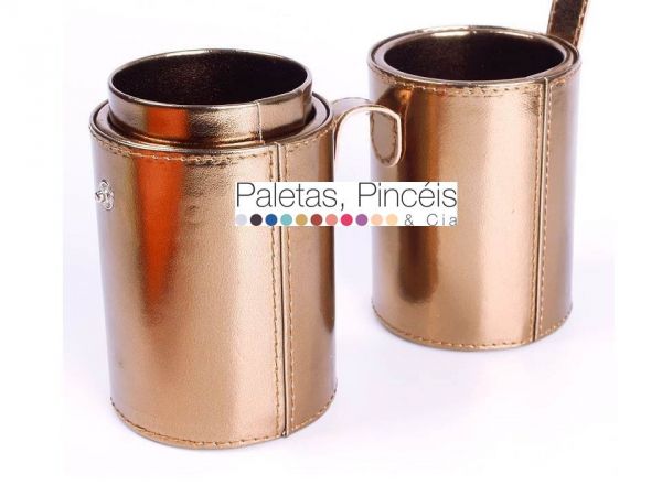 suporte para pinceis - dourado