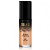 MILANI Conceal + Perfect 2-In-1 Foundation + Concealer - 08 light tan