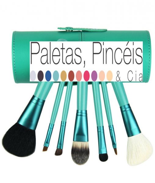 Kit de 7 pinceis - travel - Zóreya - aqua