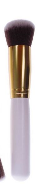 Pincel Rounded DH - branco e dourado