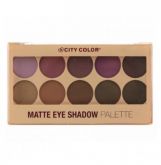 CITY COLOR Matte Eye Shadow Palette - 10 cores